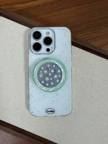 Summer Floral Mirror Grip Phone Holder, With Makeup Mirror, Multifunctional Desktop Stand, Slouchy Portable Bracket - Multicolor - View 9