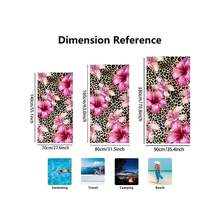 1 buah Handuk Pantai Motif Leopard Klasik, Handuk Kolam Renang Mikrofiber Tahan Pasir, Cepat Kering, dan Menyerap Air, Motif Hewan, Ringan, Aksesori Pantai untuk Perjalanan Musim Panas, Berenang, dan Perjalanan. - B - View 2