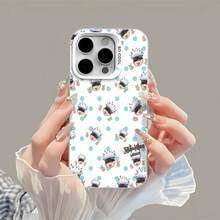 Patrón divertido blanco y azul de Gojofunda de teléfono Fundas compatibles con ,Apple,VIVO,OPPO,,, y Honor.Fabricadas en silicona TPU,ofrecen protección contra golpes y caídas. - Blanco - Ver 2