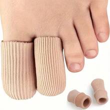 2pcs S M L Toe And Finger Protectors, Silicone Toe Caps With Closed Surface Fabric Cover, Prevent Friction, Blisters And Ingrown Toenails, Unisex - A - View 3