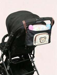 1pc Large Capacity Multifunctional Portable Stroller Organizer Bag, Hanging Storage Bag For Stroller, Baby Stroller Storage Bag, Fashionable Mommy Bag For Baby Care, Mother's Travel Organizer Bag, Multifunctional Stroller Hanging Bag - Multicolor - View 16