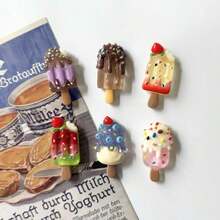 6/12pcs Summer Colorful Ice Cream Magnets, Creative Popsicle Fridge Magnets, Personalized Refrigerator Magnets, Suitable For Decorating Fridge, Whiteboard, Kitchen And Office - Multicolor - View 1