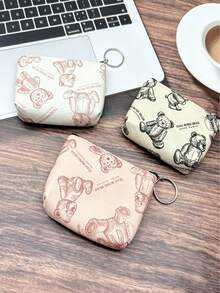 Bộ 12/6 ví da PU thời trang in hình gấu bông kèm móc khóa, có thể đựng chìa khóa, cáp dữ liệu, tiền xu và nhẫn - Dễ dàng vệ sinh và giặt sạch - Có nhiều màu sắc để lựa chọn. Thích hợp cho đi làm, những chuyến đi ngắn, những buổi đi chơi cuối tuần. Đây là món quà hoàn hảo cho chuyến du lịch mùa xuân hoặc để tặng bạn bè, và rất đáng tiền. - Nhiều màu - Xem 2
