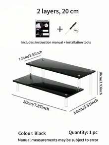 1 hộp đựng mỹ phẩm nhiều tầng bằng acrylic đen, hộp đựng nước hoa và phụ kiện trang điểm nhiều tầng, thích hợp để trưng bày mỹ phẩm, chăm sóc da, trên bàn làm việc, phòng khách, phòng tắm, phòng ngủ, du lịch, trang trí nhà cửa, dung tích lớn, trang trí phòng trang điểm. - màu đen - Xem 10