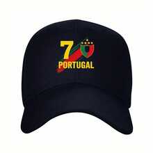 24-Hour Delivery From DE/FR/ES/IT | "7 Portugal" Sport Cap With Star & Stripe Visor – , Ideal For Outdoor Travel & Baseball Activities - A - 查看 8