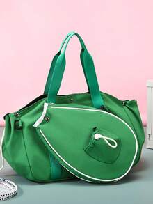 [Dry & Wet Separation]Large Capacity Badminton Bag, Wear-Resistant Fitness Sports Racket Bag, Adjustable Shoulder Strap Hand-Carry Crossbody Bag, Multi-Function Training Commute Travel Bag, Holiday Gift For Badminton Friends - Multicolor - View 12