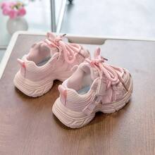 1 Pair Fashionable Baby Sneakers, Soft Breathable Fabric, Lightweight Cushioned Anti-Slip Sole, Caring For Baby's Little Feet. Multiple Colors Available, Suitable For Running And Jumping, Must-Have For Cute Babies! - Pink - View 5