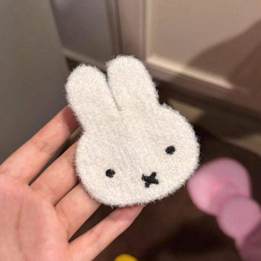 1pc Japanese Miffy Rabbit Cartoon Cute Hairpin Hair Clip Sweet Girl Heart Forehead Side Clip No Trace Hook And Loop - Multicolor - View 1