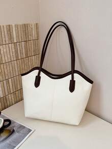 Large Capacity Handbag For Women, New Arrival Minimalist Commuting Shoulder Tote Bag - Multicolor - View 11
