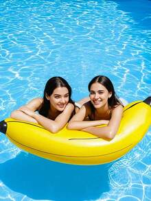 Inflatable Banana Pool Float, Realistic PVC Banana Swim Ring, Giant Large Banana Inflatable Decor, Suitable For Pool Party, Hawaiian Bachelorette Party, Summer Party Decoration And Party Games, 1/2/6/10pcs - Multiple Styles - View 3