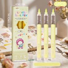 Holiday Greeting Card Postcard Glue Pen, Direct Liquid Quick-Dry Dot Glue Pen For Scrapbooking, Multi-Functional Portable Liquid Student DIY Card Handmade Pen-Style Glue - Multicolor - View 14