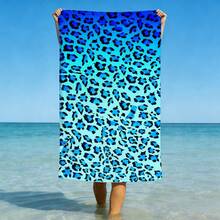 1pc Classic Leopard Print Beach Towel, Sand-Proof Quick-Dry Absorbent Microfiber Pool Towel, Animal Print Lightweight Summer Travel Swimming Beach Accessory - M - View 7