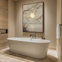 Peinture décorative de style nordique japonais aux tons neutres, peinture murale décorative de style zen wabi-sabi japonais, convient pour la maison ou le bureau - 111 - Voir 3