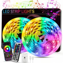 Lampu Strip LED RGB Pintar 3,28-98,4 kaki, Lampu Berubah Warna Sinkronisasi Musik, Dengan Aplikasi dan Kontrol Jarak Jauh 44 Tombol, Cocok untuk Kamar Tidur, Ruang Permainan, TV, Dekorasi Pesta - 3535RGB - View 2