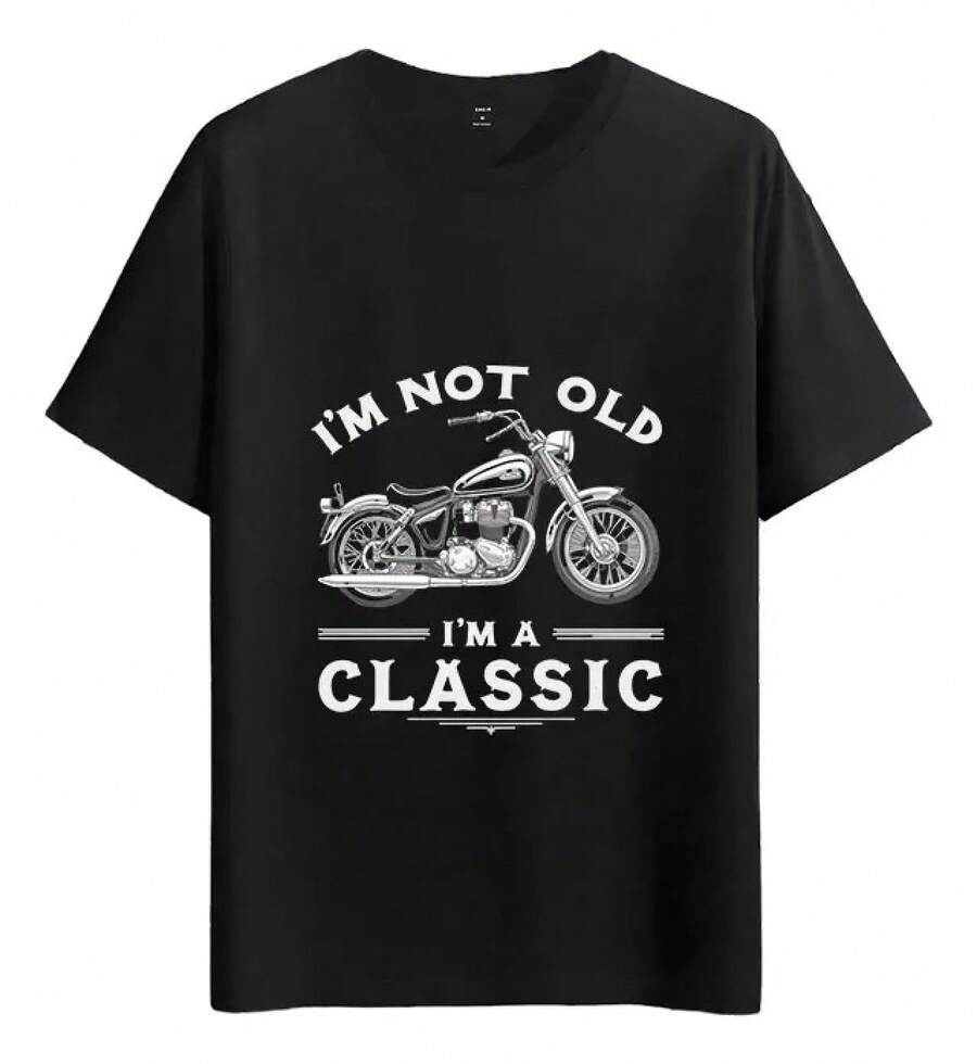 Muscle Freaks Classic Biker Style T-Shirt - Black - View 1