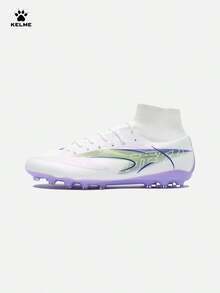 KELMEMG Professional Match Short Spike Football Shoes, Adult Training Shoes For Artificial Turf, Electrifying 6MATCH - White Purple - View 1
