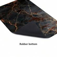 1pc, Home Decor, Marble Pattern Print, Diatom Mud Carpet, Easy To Clean, 3D Print Rectangular, Suitable For Entrance, Living Room, Kitchen, Bedroom, Hallway, Bathroom, Laundry Room - Polyester Carpet, Suitable For Indoor And Outdoor Home Decor - Multicolor - View 9