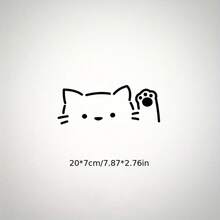 Cute Cat Peeking Waving Car Sticker For Windshield, Rear Window, Body Decoration - 1 pcs - View 7