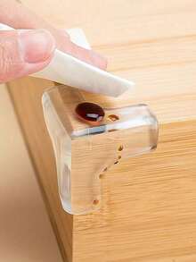 Transparent Silicone Table Corner Protector - Soft Anti-Collision Right Angle Cover - Glass Cabinet Corner Guard - A - View 3