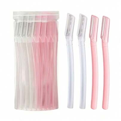 Bộ 20 chiếc dao cạo lông mày an toàn, dụng cụ tẩy tế bào chết và tẩy lông, máy cạo lông mày cho mặt và cơ thể, dụng cụ tẩy lông nhiều màu, bộ dụng cụ tạo dáng lông mày cho người mới bắt đầu