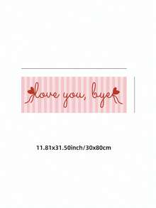 1 Stück rahmenlose "Love You Goodbye" Flur Wandkunst, Türdeko handgemalte herzförmige Schriftart Panorama rahmenlose Wandkunst Hochzeitsgeschenk kreativ, Schulanfang, Schlafzimmerdeko, Funkyposters - Schriftart - Übersicht 9