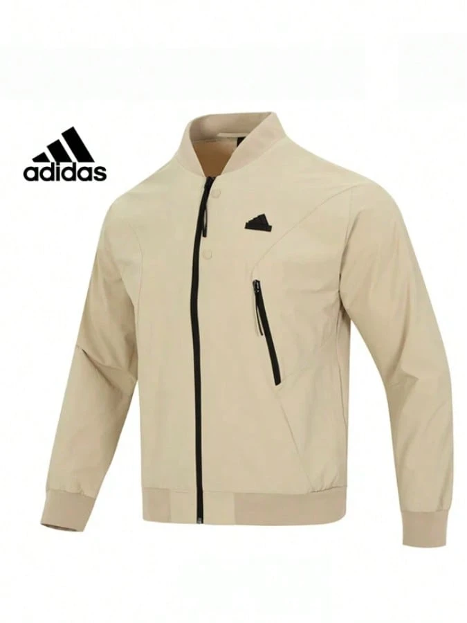 Adidas Jaket olahraga kasual pria TH BOM WV JKT - Khaki - View 1