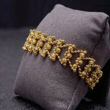 dazzdelic 1pc Faceted Copper Bead Combination Double Row Seed Bead Triangle Bracelet For Women, Daily And Party Wear, Women's Gift - Single Bracelet - View 10