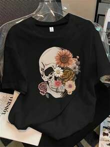 Halloween Graphic T-Shirt - Black - View 1