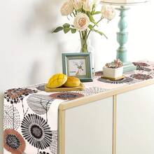 1PC Vintage Dandelion Linen Table Runner, Machine Washable, Multi-Scenario Farmhouse Decor For Kitchen, Dining & Living Room - Multicolor - View 2