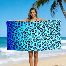 1pc Classic Leopard Print Beach Towel, Sand-Proof Quick-Dry Absorbent Microfiber Pool Towel, Animal Print Lightweight Summer Travel Swimming Beach Accessory - M - View 10
