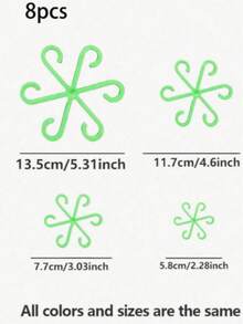 1/4/8 Transparent Plant Support Clips, Stem Fixators For Turtle Backed Bamboo And Tiger Tail Orchid, Indoor Large Plant Anti Lodging Bracket, Flower Stem Fixing Clips, Potted Plant Gardening Training Tools, Balcony And Yard Plant Maintenance Supplies - Multicolor - View 12