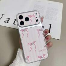 1 pieza Funda de teléfono a prueba de golpes con textura de aerosol mate de TPU, decoración de lazo a rayas colorido, compatible con iPhone 15/15 Pro/15 Plus/15 Pro Max/16/16 Pro/16 Plus/16 Pro Max/17 Pro Max - Multicolor - Ver 1