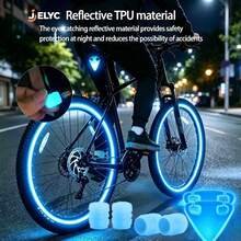 TUOGTCI 6pcs Color Night Cycling Reflective Tail Light & Valve Caps, High-Visibility Bicycle Accessory- No Batteries Required, Enhances Nighttime Visibility And Road Safety, Vehicle Safety Accessory, Emergency Warning Light For Mountain And Road Bikes - Multicolor - View 3