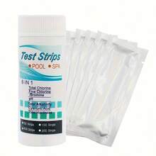 50pcs 6-In-1 Pool & Hot Tub Test Strips - Rapid Testing For PH, Chlorine, Total Alkalinity, Blue/Purple Acid And Total Hardness | With Dropper Cap Color-Coded Results | Accurate Chemical Analysis For Above-Ground Pools And Hot Tubs - Canned - View 10