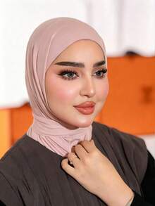 1 chiếc mũ Hijab, khăn choàng tức thì thời trang thường ngày thanh lịch, mũ trùm đầu thể thao có nút. Phong cách cổ điển tối giản thanh lịch khiêm nhường, chất liệu vải Modal mềm mượt, thoáng khí thoải mái, vành dài, khăn choàng tức thì đa năng dùng làm mũ trùm đầu thể thao turban. Phù hợp cho cuộc sống hàng ngày, lễ hội, tụ họp, thờ phụng - Nhiều màu - Xem 8