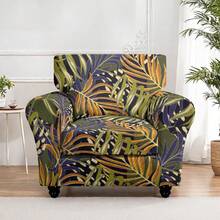 1 peça capa elástica estampada de 5 peças para cadeira, capa de sofá para sala de estar e quarto, à prova de pó, para todas as estações, removível e lavável - Multicolorido - Ver 21