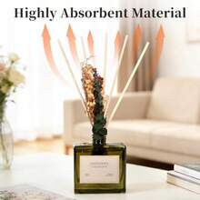 100Pcs Fiber Reed Diffuser Sticks, 11 Inch Wood Scented Oil Aroma Sticks For Essential Oil Diffuser, Home Fragrance Refills Set For Bathroom Bedroom Room Office - Black Natural Wood - View 4