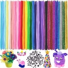 100pcs Mixed Color Soft Fiber Strands, Suitable For Handmade Decoration, Crafts And Project Making, Random Colors, Great For Flower & Animal Shapes - Mixed Colors 100pcs - View 4