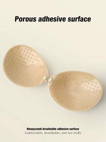 2Pcs Strapless Sticky Bra Push Up Invisible Stick On Bra Adhesive Bras For Women Backless Dress Reusable - Multicolor - View 5