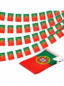 20pcs/1set Banderas Miniatura de Portugal Decoración, Adecuado para Escuela, Fiesta, Día Festivo Patriótico, Evento Deportivo, Fiesta de Aficionados de la Copa del Mundo/Fiesta de Cumpleaños con Tema Deportivo Regalo, Decoración del Hogar, Decoración de Fondo de Evento Deportivo, Fiesta de Cumpleaños de Aficionados/Fiesta con Tema Deportivo/Decoración de Club - Portugal - Ver 2