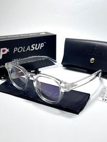 1 Set Montura de Gafas Retro con Remaches TR90 Estilo Clásico Plano de Moda Estilo Callejero Montura de Gafas Personalizada de Alta Gama Gafas sin Graduación Montura de Gafas Personalizada Estilo Artístico de Campus Retro Montura Redonda de Gafas Plano Montura de Gafas Versátil con Estuche de Gafas de PU - Multicolor - Ver 10