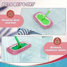 Floor Mop Pad, Washable Wetland Board Cloth, Very Suitable For Floor Cleaning, Reusable, Ultra-Fine Fiber Wet Dry Dual-Use Floor Cloth - A - View 3