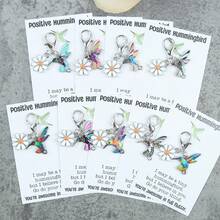 9pcs Unique Hummingbird Keychains, Charming Hummingbird Creative Keychains Accessories, Fashion Keychains For Men & Women Handbags, Coin Purses, Suitable For Family Gatherings, Birthdays, Holidays, Party Decorations. - Multicolor - View 2