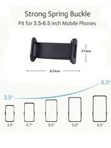 1pc Car Air Outlet Mobile Phone Holder - Black - View 3