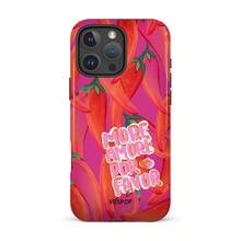 VESPOP Funda de teléfono a contraste de dulce y picante - Funda dura de doble capa a prueba de golpes con diseño brillante y vibrante de color rojo brillante de chile, adecuada para iPhone 17/16/15/14/13 Pro Max, Galaxy S26/S25/S24 Ultra, Pixel 10/9/8 Pro - Color mixto 1 - Ver 4