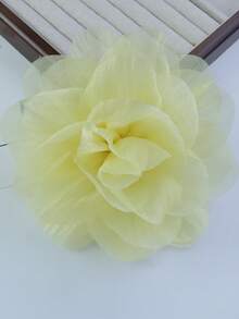 Broche de rosa de tela de organza hecho a mano de 12cm, accesorio elegante y de moda adecuado para bodas, atuendos de vacaciones - rosas - Ver 14