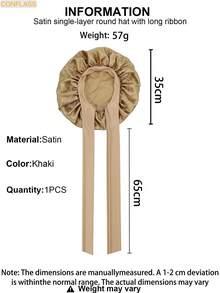 CONFLASS 1 chiếc mũ ngủ bằng lụa satin cao cấp - Kích thước có thể điều chỉnh, thoải mái, thiết kế buộc dây - Dành cho cả nam và nữ, dùng để chăm sóc tóc qua đêm, trang trí phòng tắm. - Nhiều màu - Xem 18