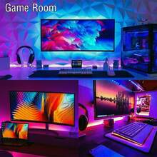 Lampu Strip LED RGB Pintar 3,28-98,4 kaki, Lampu Berubah Warna Sinkronisasi Musik, Dengan Aplikasi dan Kontrol Jarak Jauh 44 Tombol, Cocok untuk Kamar Tidur, Ruang Permainan, TV, Dekorasi Pesta - 3535RGB - View 10