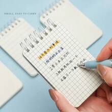3pcs Mini Flip Pocket Notebooks - 80 Sheets 160 Pages, Portable Grid Line Double Page Design, Memo Paper Quality, Suitable For Students, Professionals, Scheduling And Instant Organization, Minimalist Style, Premium Material - Lined/Grid/Blank Options - one-size - View 1
