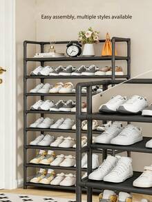 Kệ giày đứng tự do 3/5/9 tầng, kệ lưu trữ nhiều lớp, sắp xếp giày tiết kiệm không gian, phù hợp cho lối vào, tủ quần áo, phòng ngủ - màu đen - Xem 1